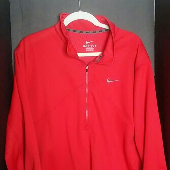 red nike dri fit jacket